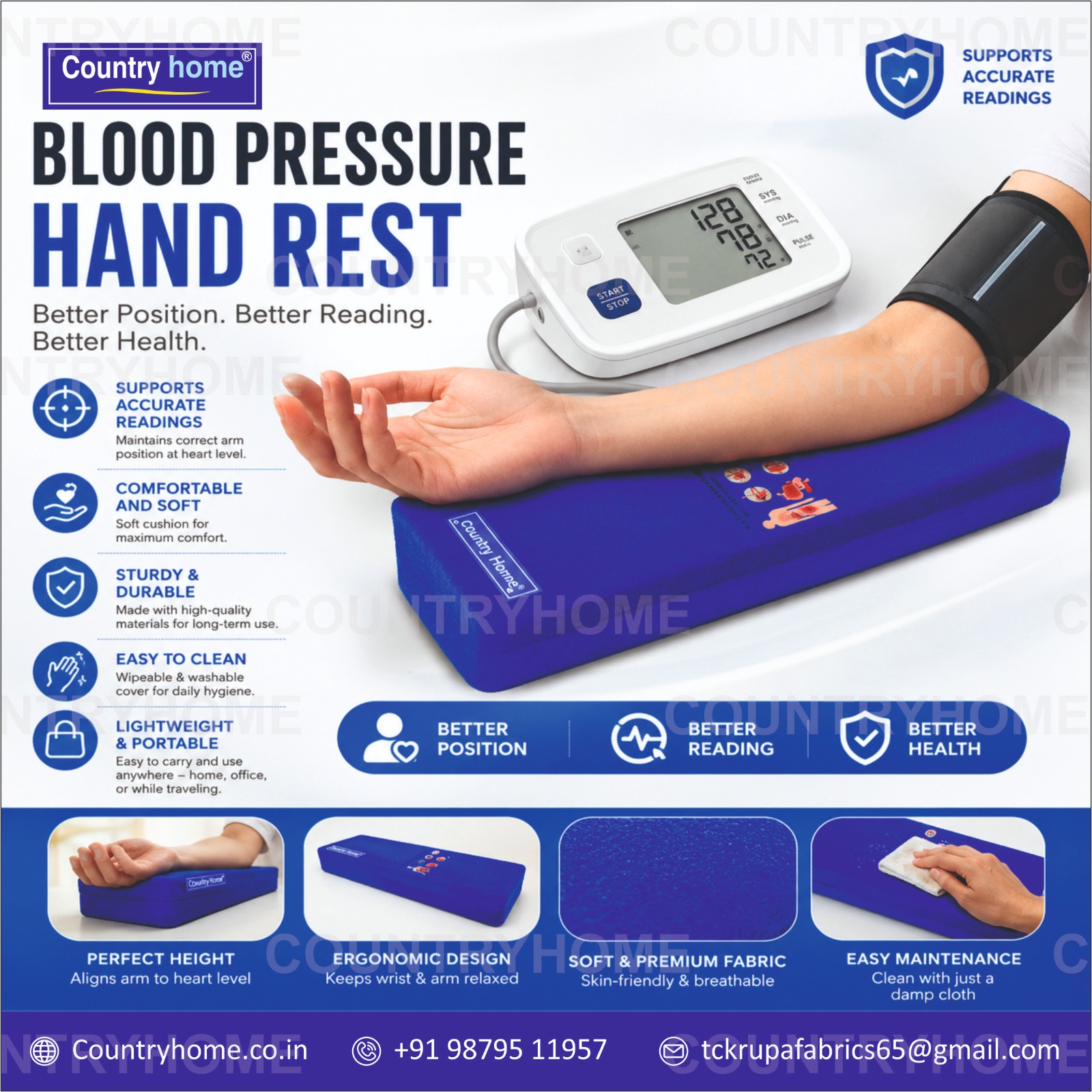 Country Home®Comfort Grip BP Hand rest